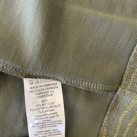 Michael Michael Kors Green and Gold Zebra Print Mini Pencil Skirt - Picture 7 of 7